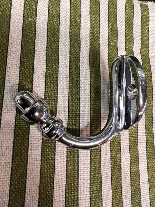 Polished chrome coat hook