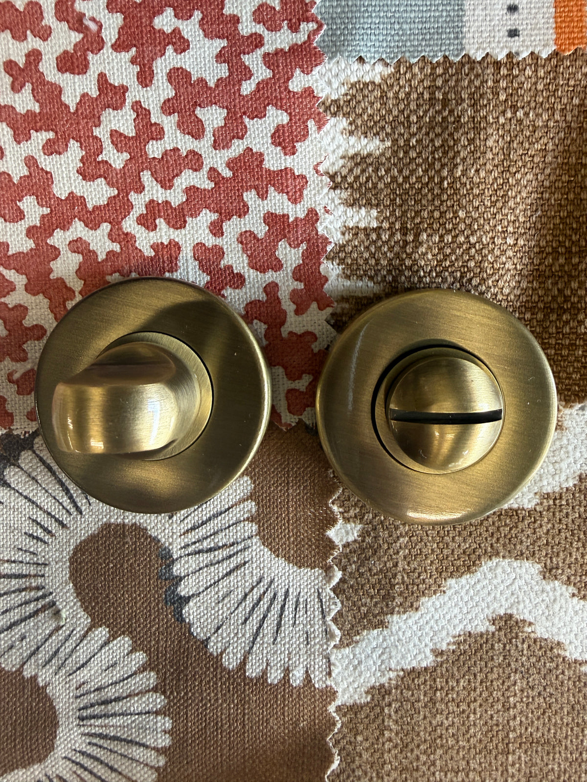 Antique Brass Bathroom turn and release