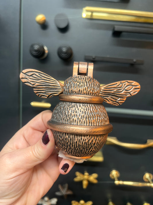 Antique Copper Bee Door Knocker