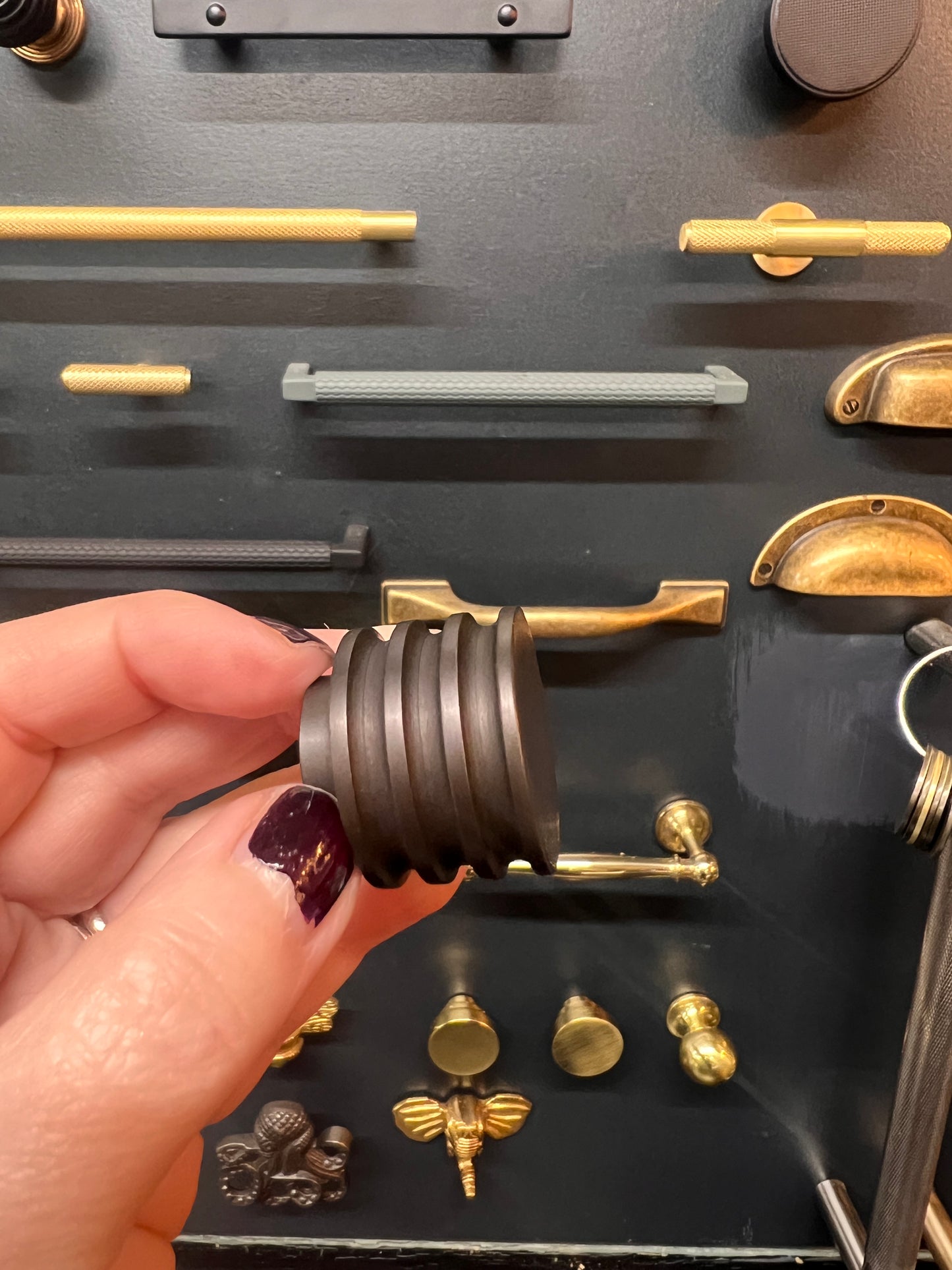 Dark bronze sturt cabinet knob