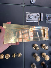 Load image into Gallery viewer, Polished brass letter plate 12x4”
