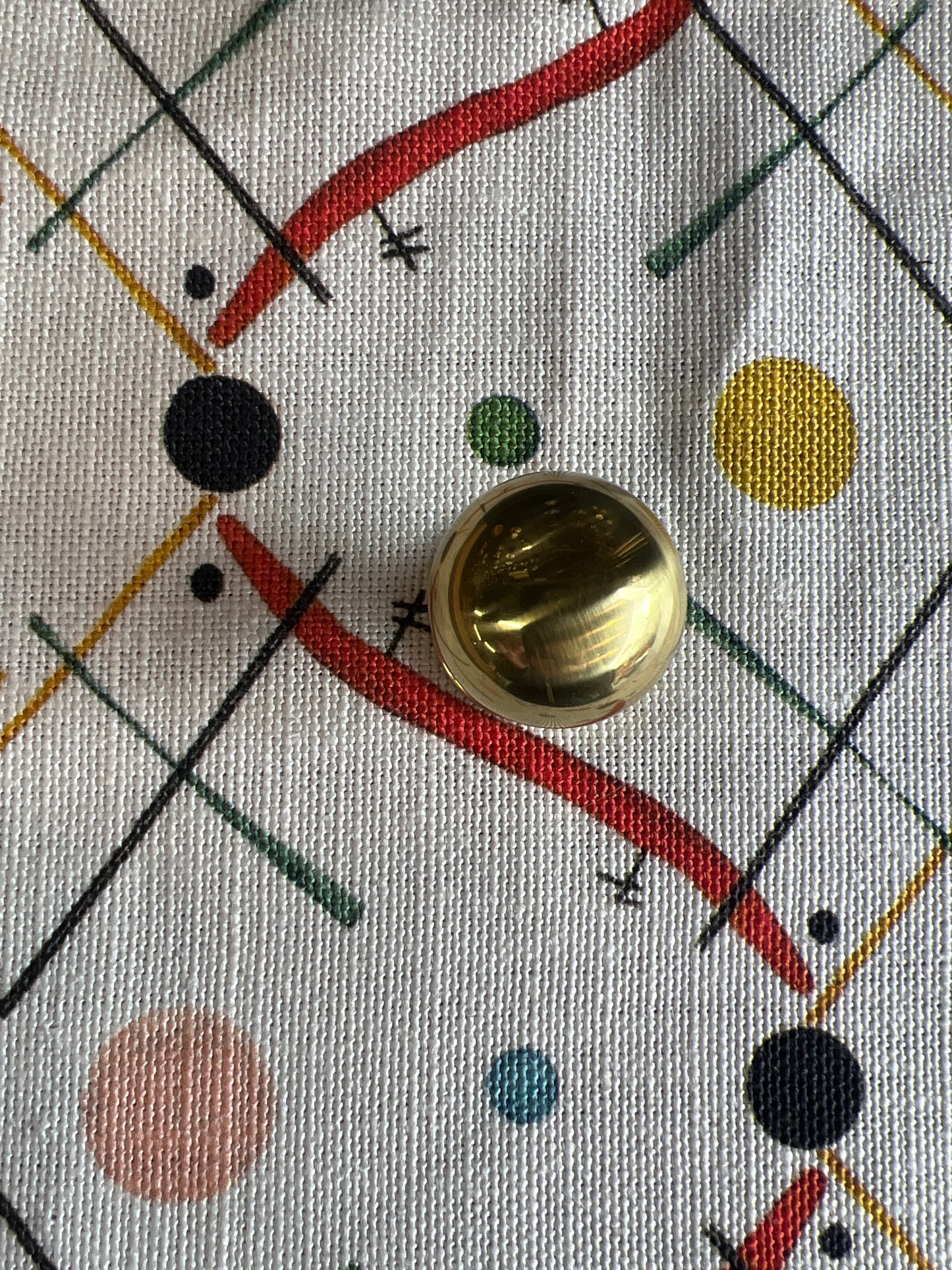 Polished brass classic 25mm ball knob
