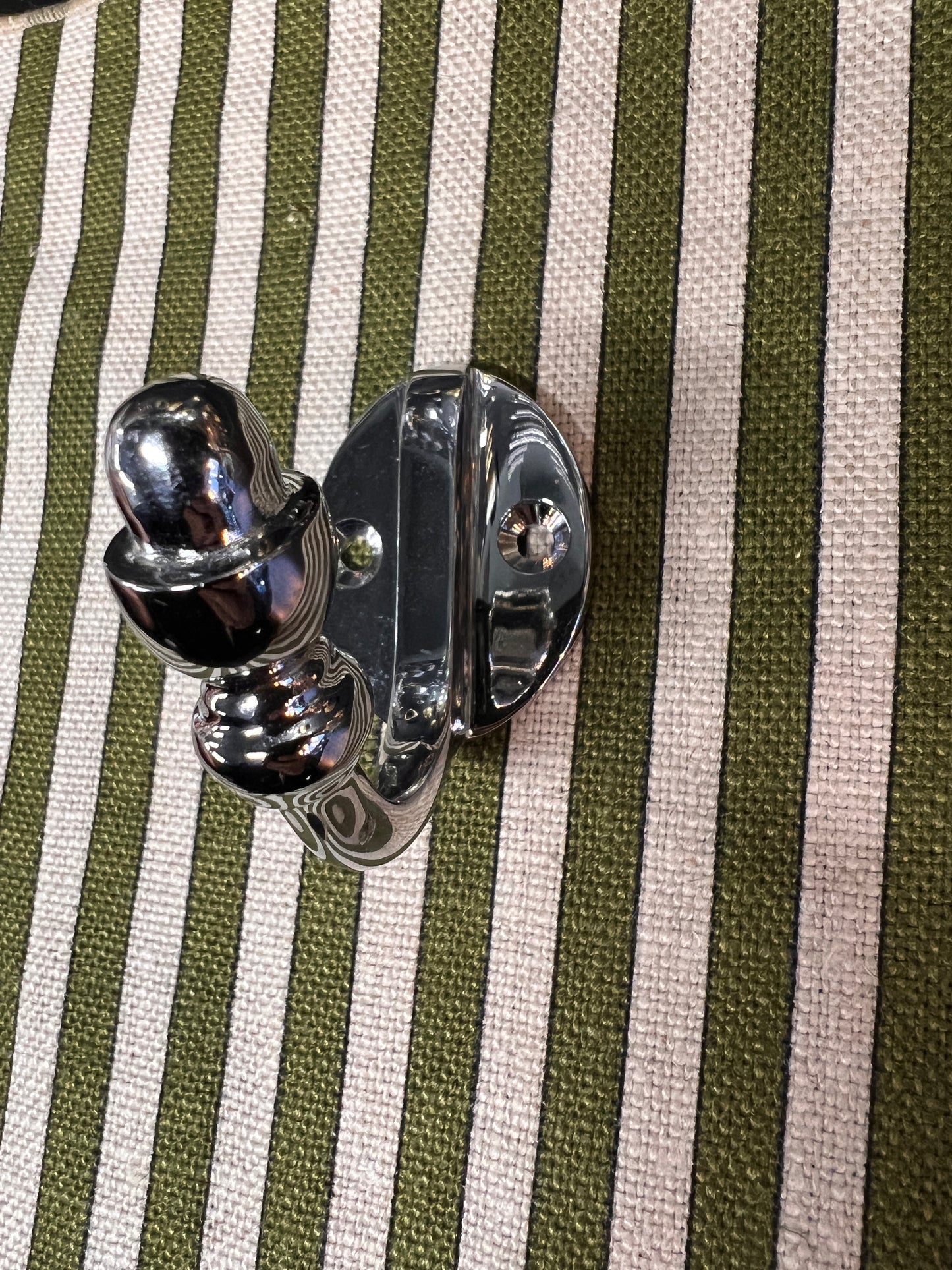 Polished chrome coat hook