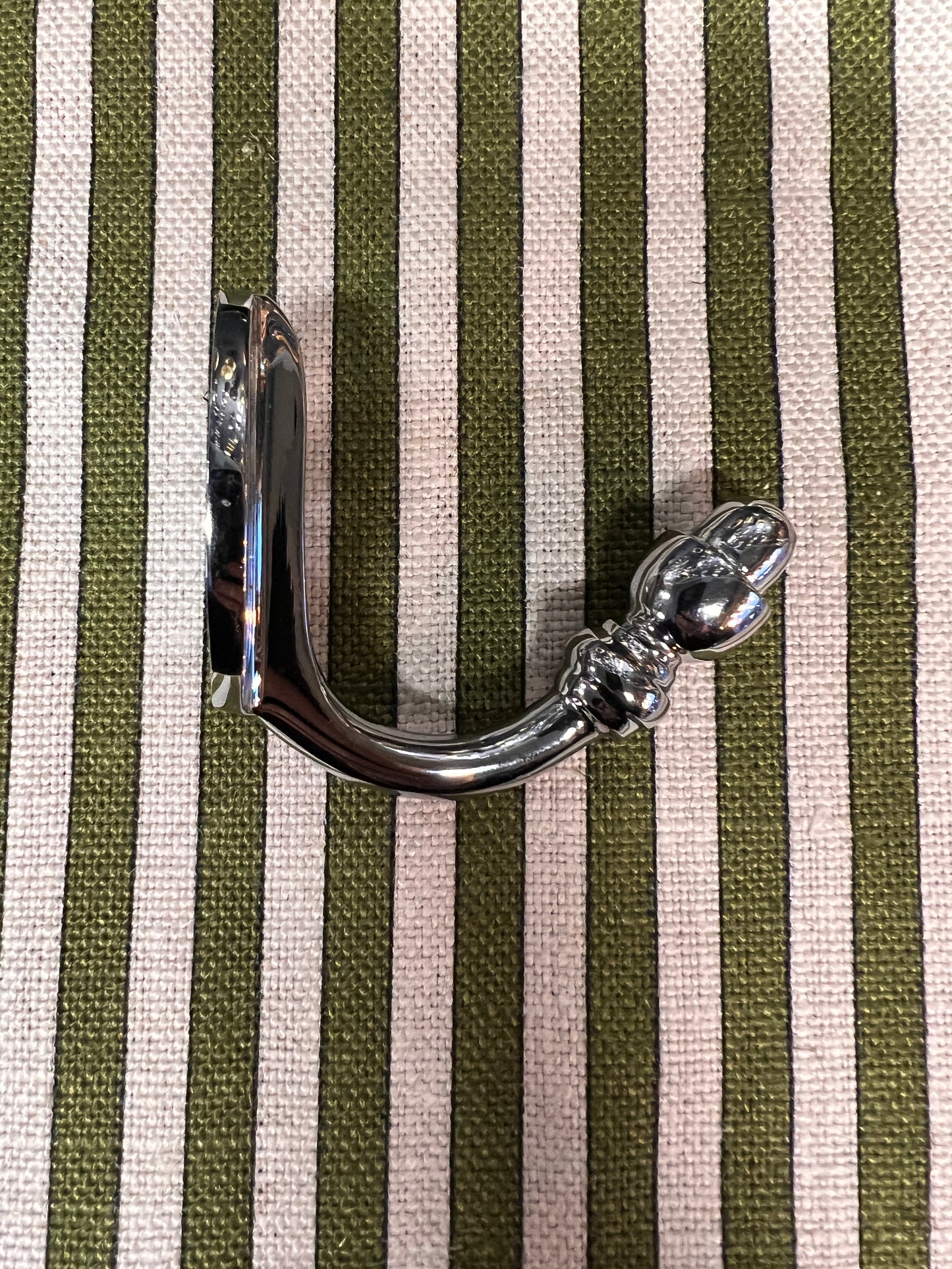 Polished chrome coat hook
