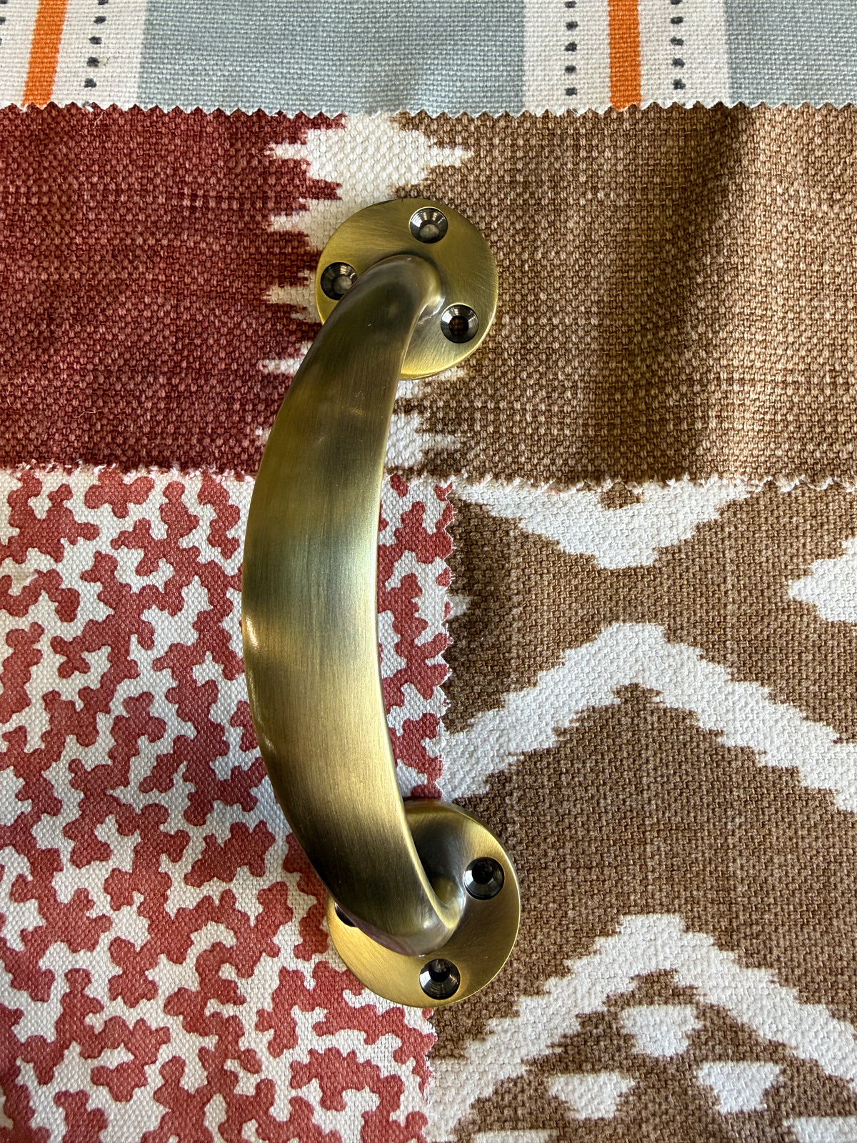 Antique brass bow handle