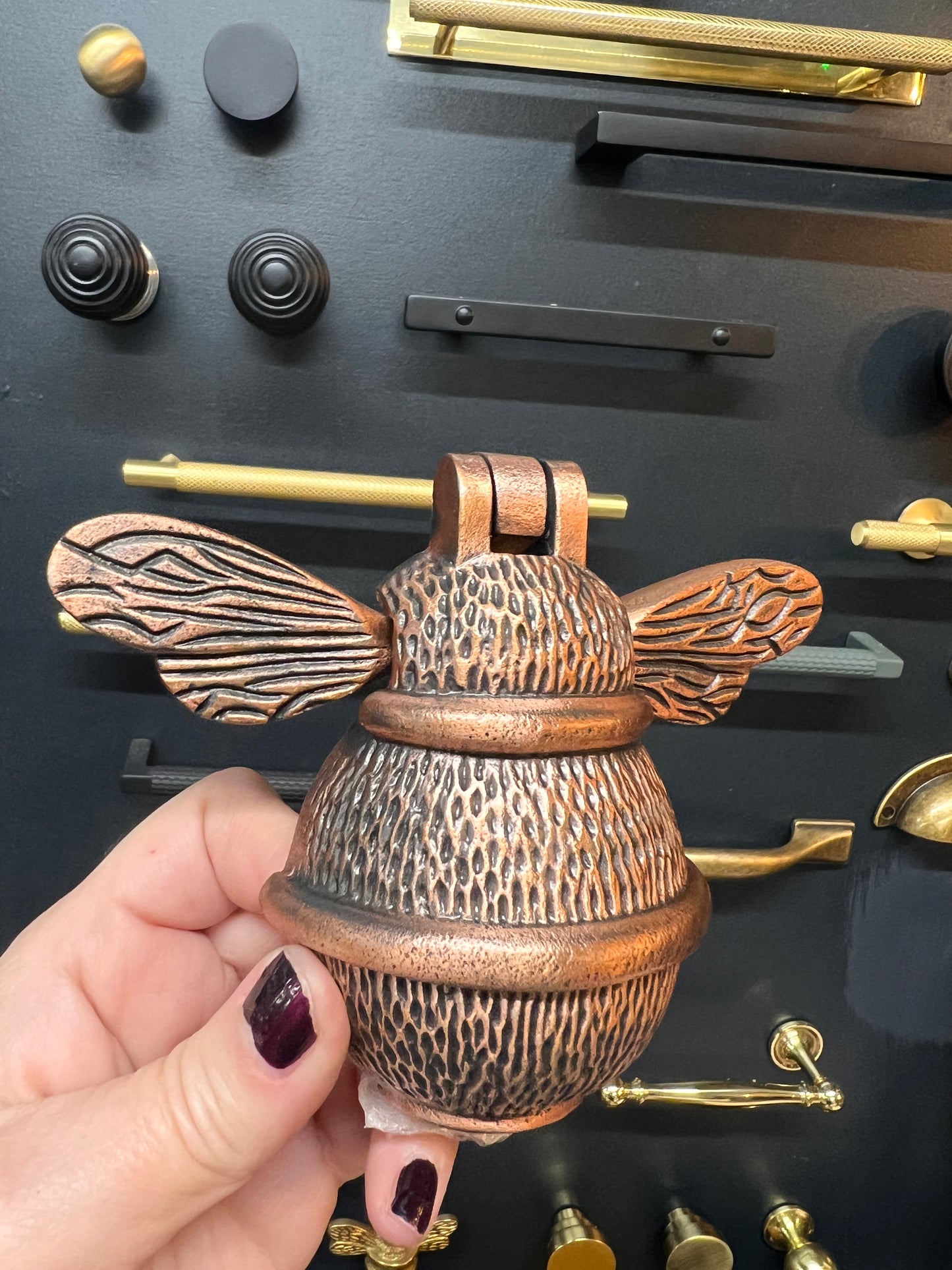 Antique Copper Bee Door Knocker