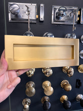 Load image into Gallery viewer, Satin brass letter plate 10x4”