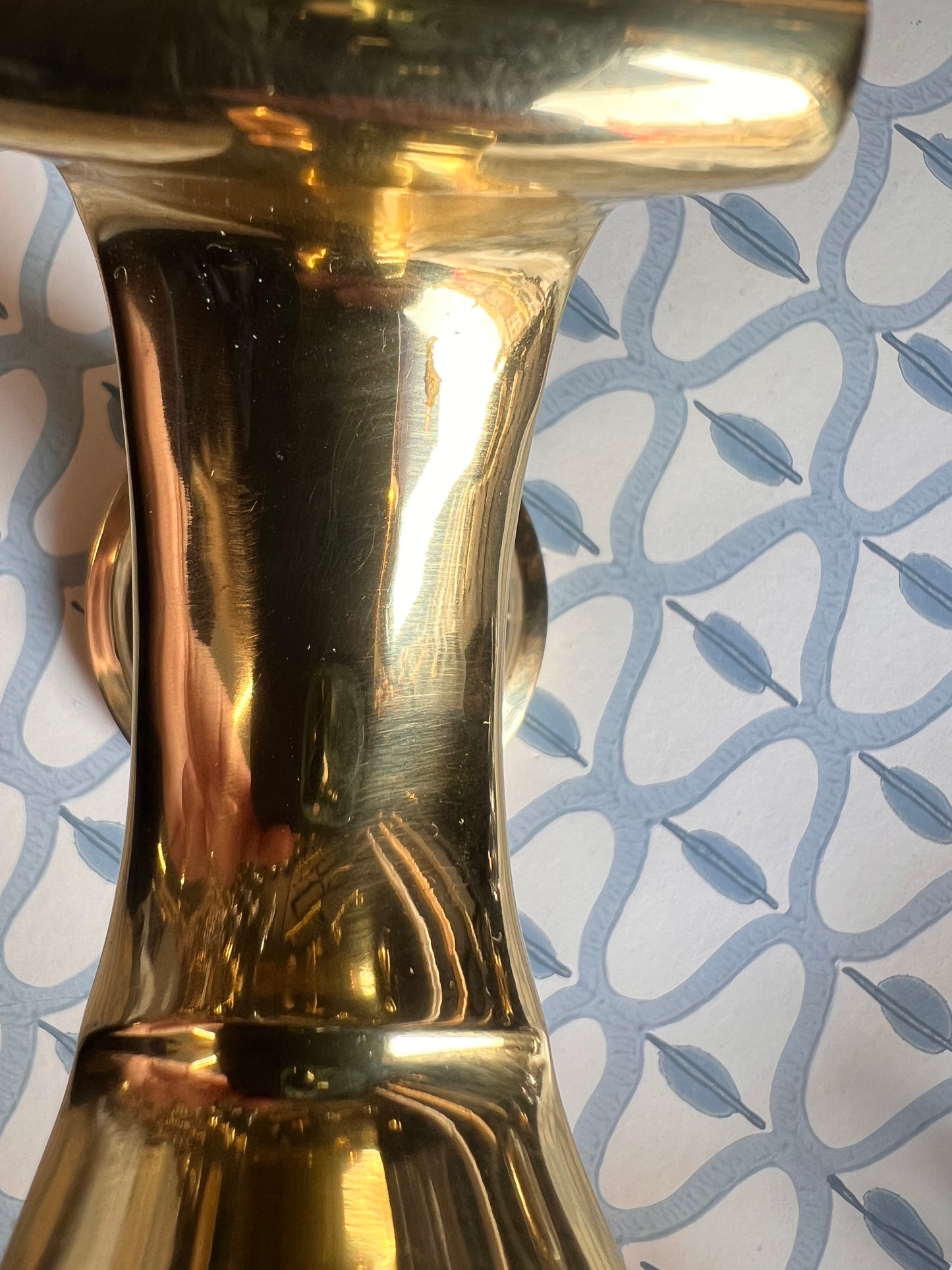Polished brass heavy duty door knocker slight mark