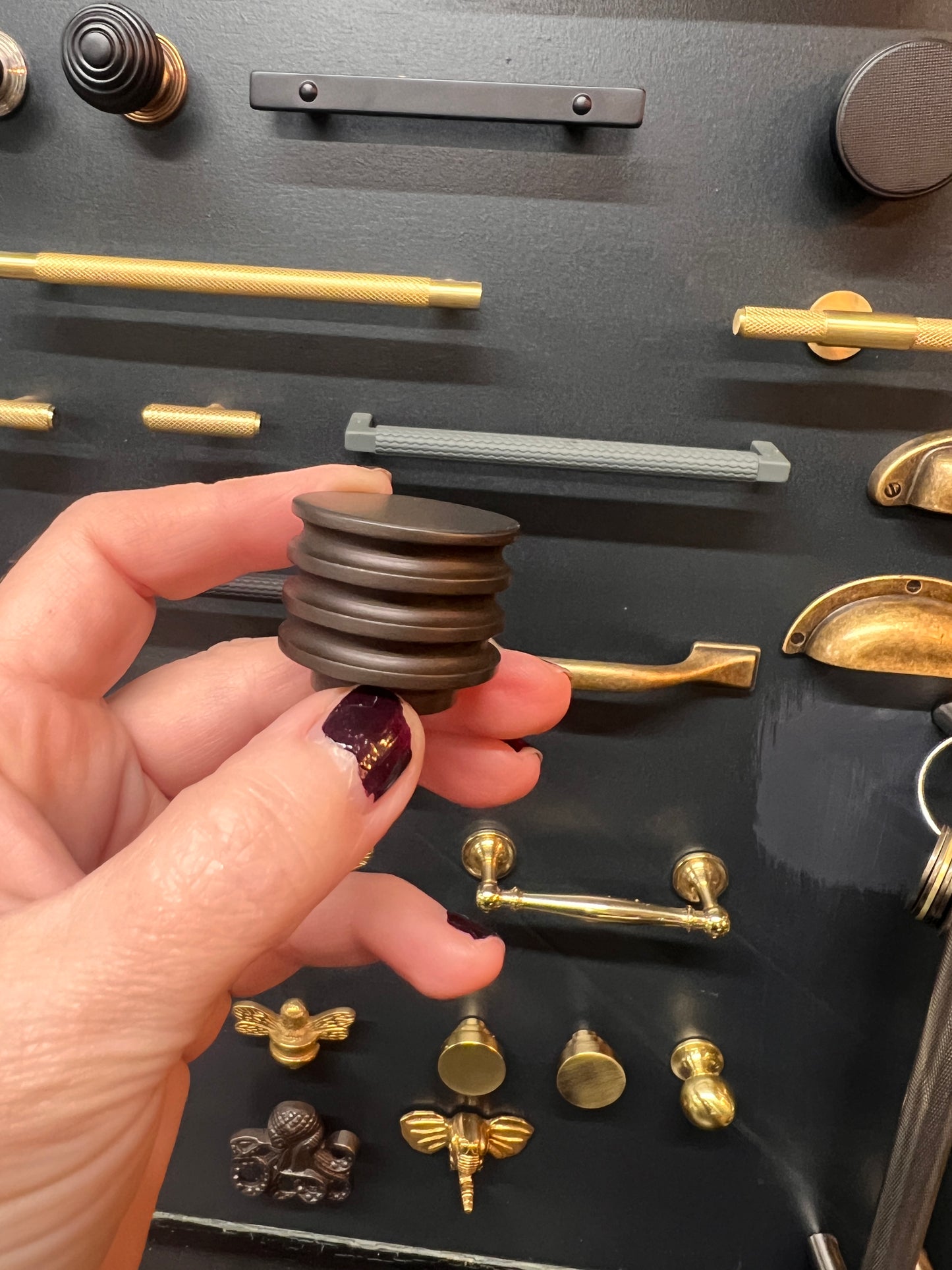 Dark bronze sturt cabinet knob