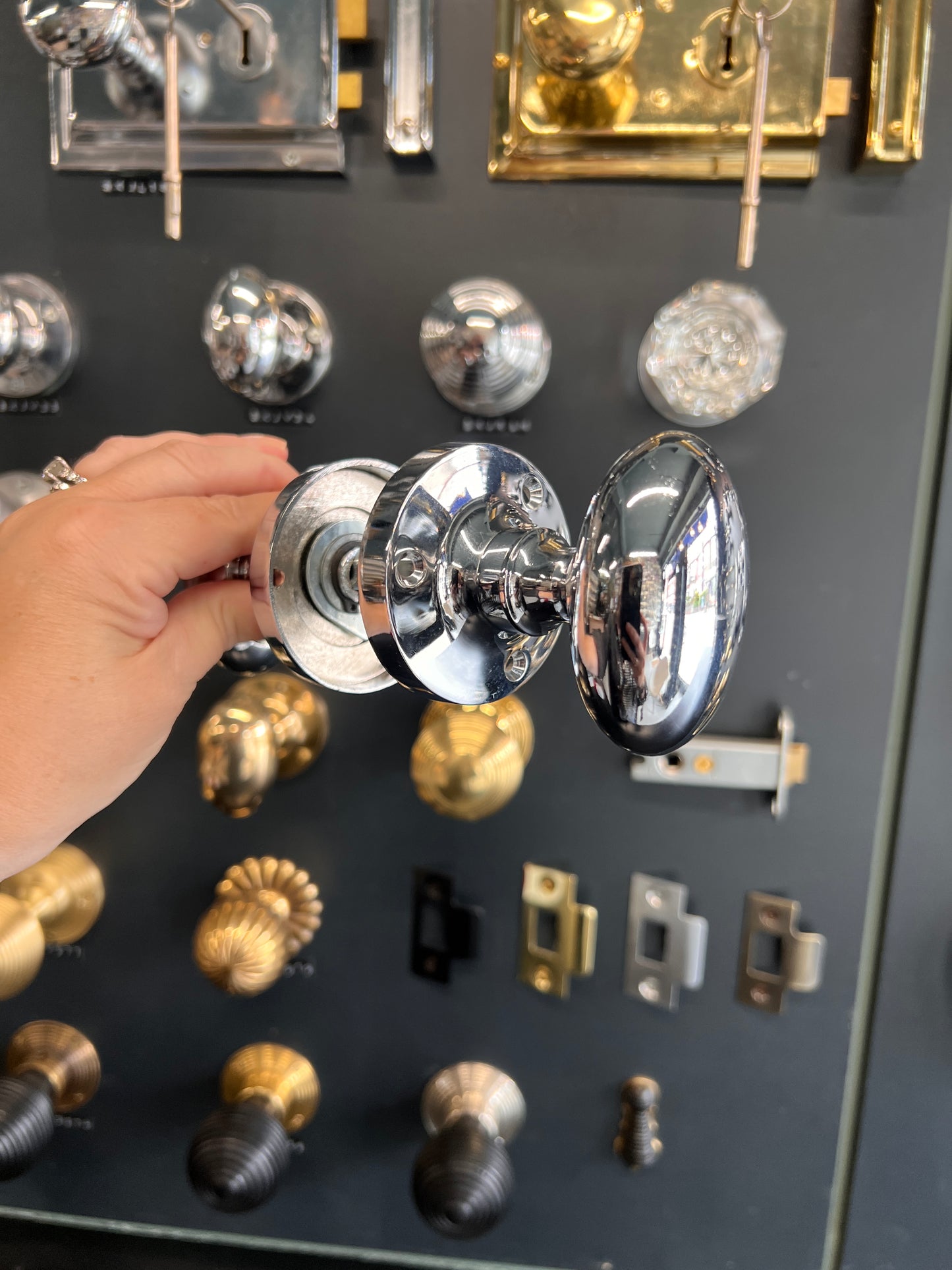 Polished Chrome Oval Mortice Knobs