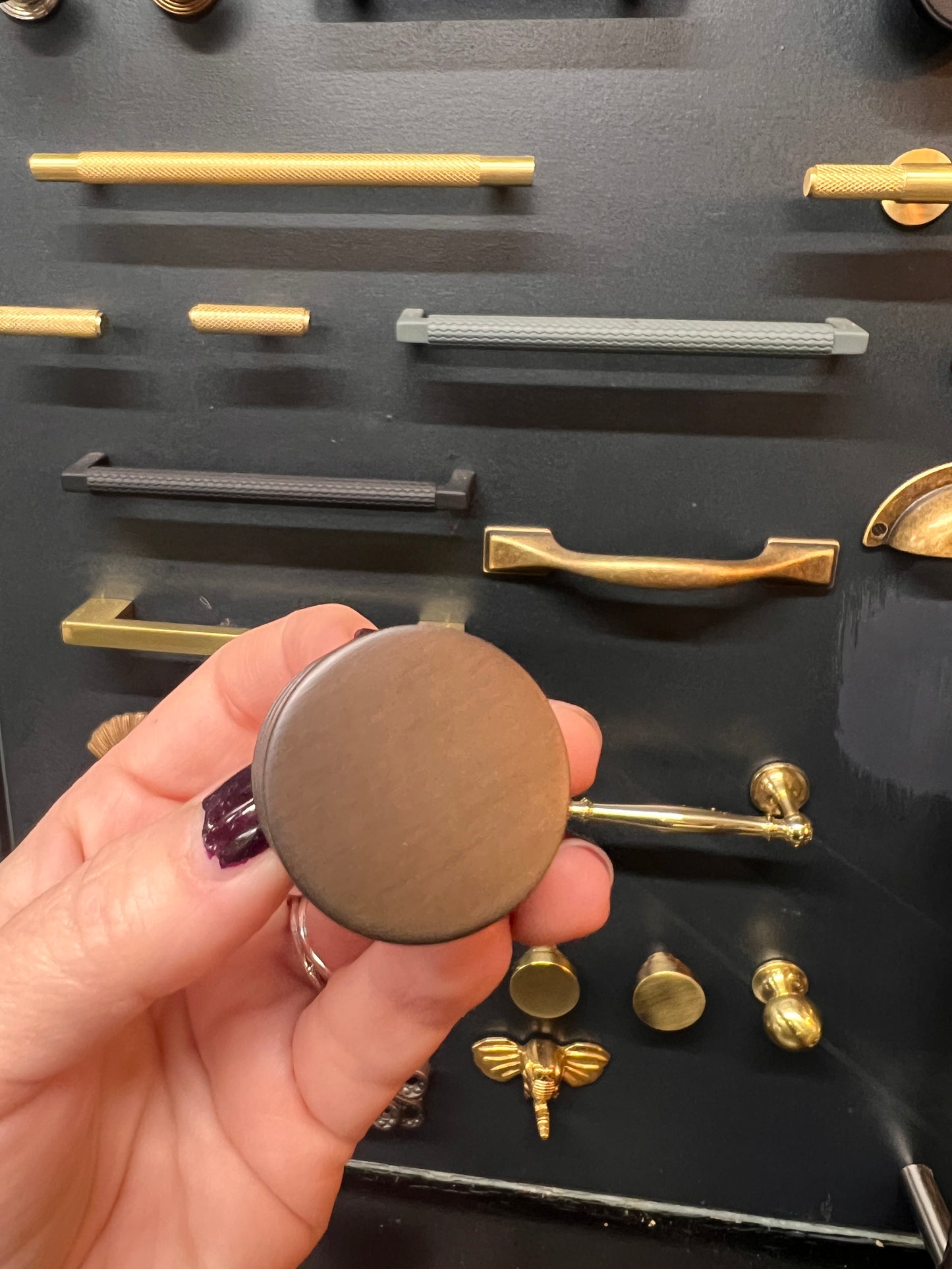 Dark bronze sturt cabinet knob