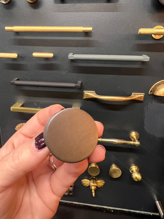 Dark bronze sturt cabinet knob