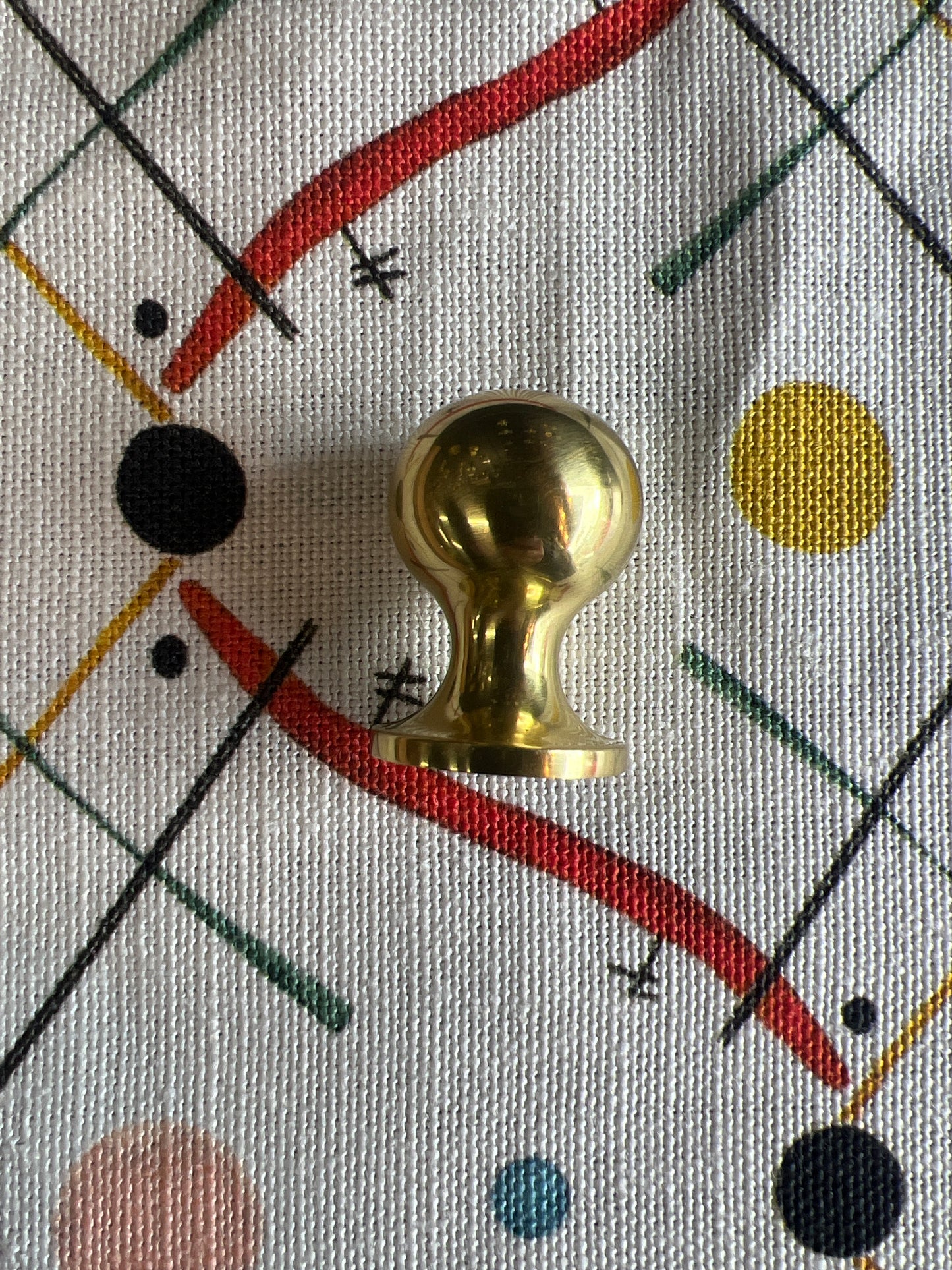 Polished brass classic 25mm ball knob
