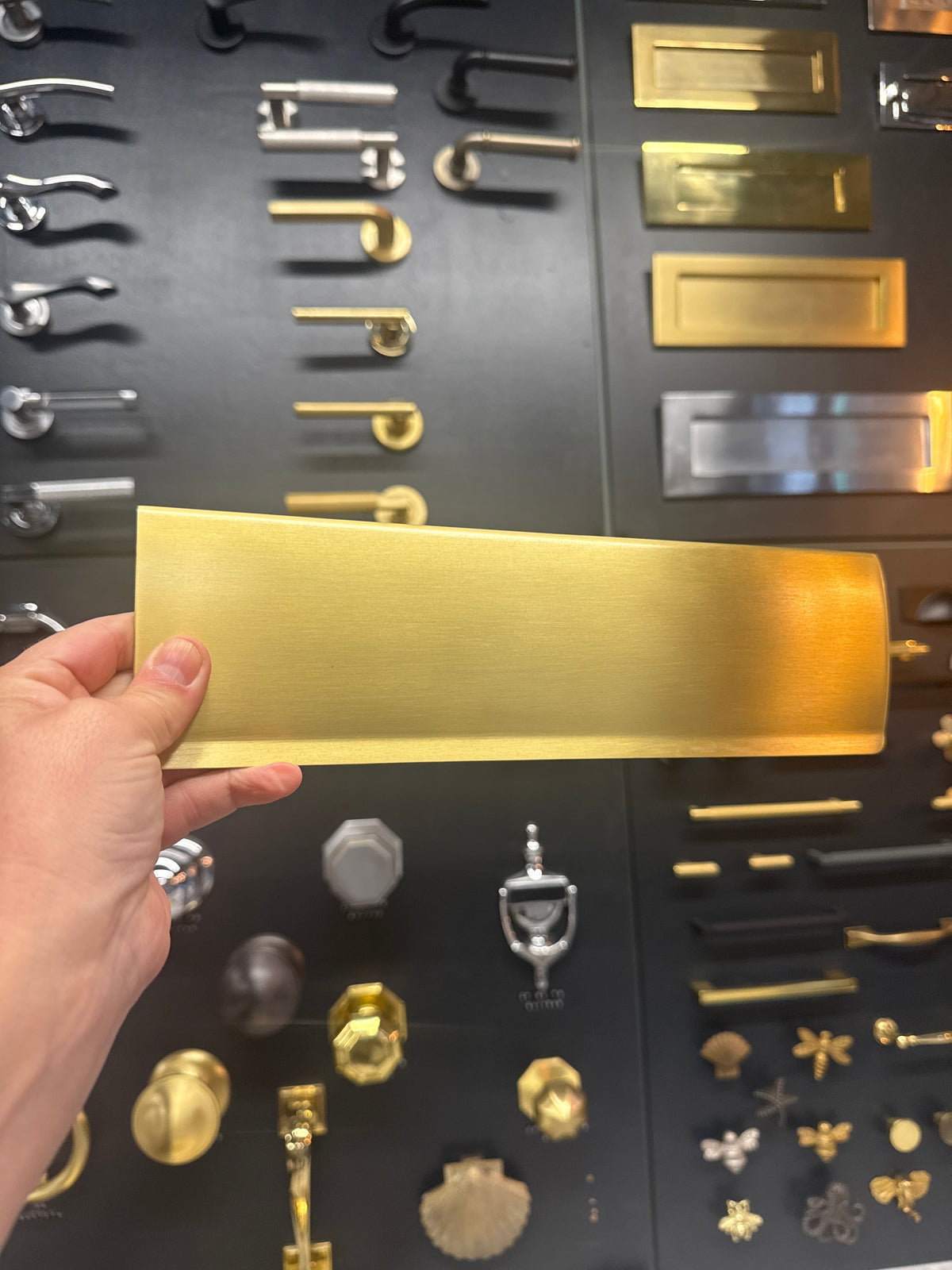 Small Satin Brass Interior Letter Flap