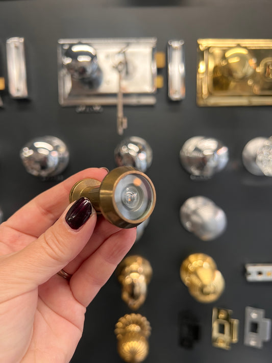 Antique brass 180. Door viewer with intumescent