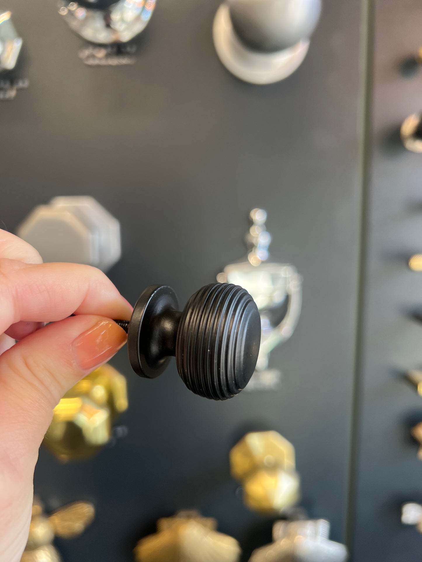 Matt Black Beehive Cabinet Knob