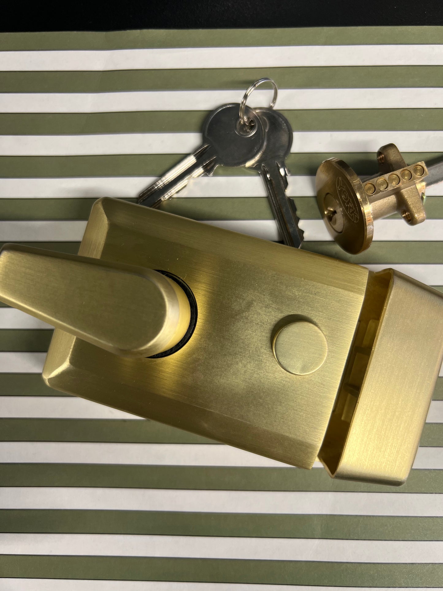 Satin Brass 60mm nightlatch