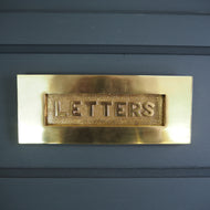 ‘Letters’ letter plate in polished brass