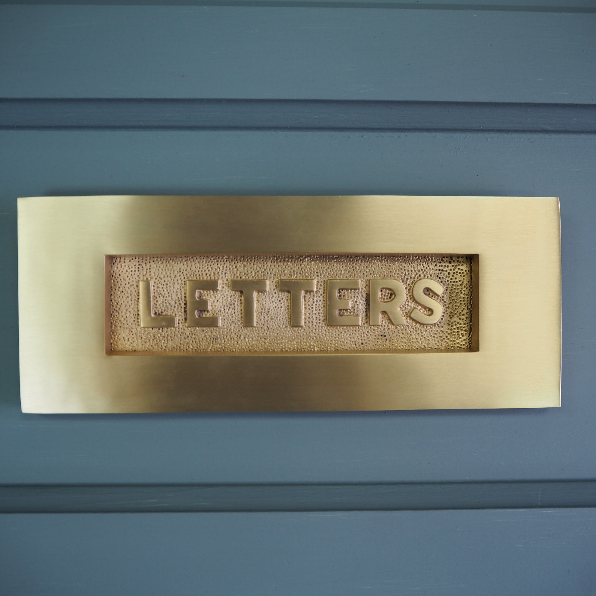 ‘Letters’ letter plate in satin brass