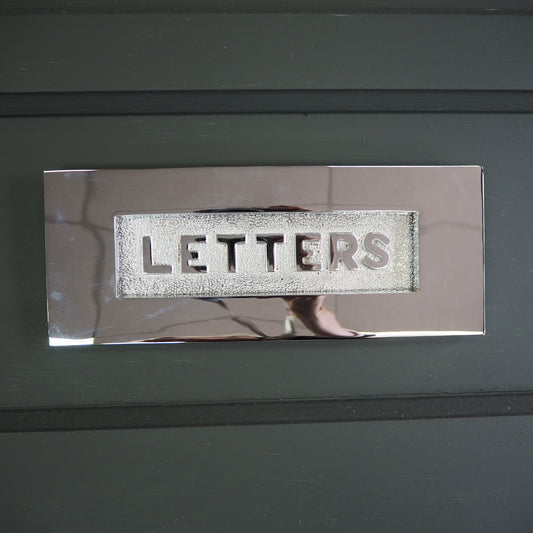 ‘Letters’ Letter plate in polished chrome