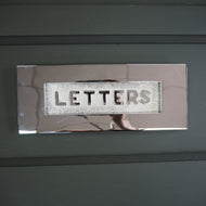 ‘Letters’ Letter plate in polished chrome