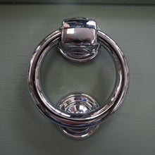 Load image into Gallery viewer, Polished chrome ring knocker