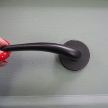 Load image into Gallery viewer, Matt black lever on rose handle
