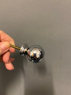 Ball shaped chrome cupboard knob 28mm