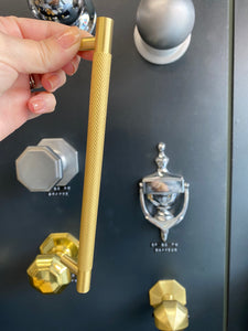 Knurled pull handle Satin Brass