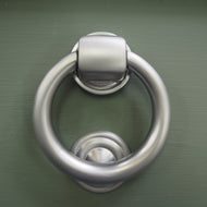 Satin chrome ring knocker
