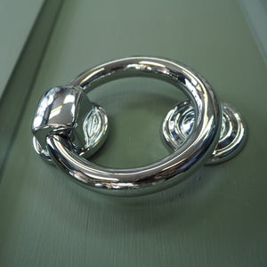 Polished chrome ring knocker