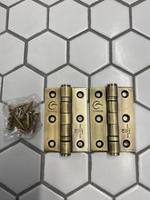 Load image into Gallery viewer, Antique brass hinges 3x2”