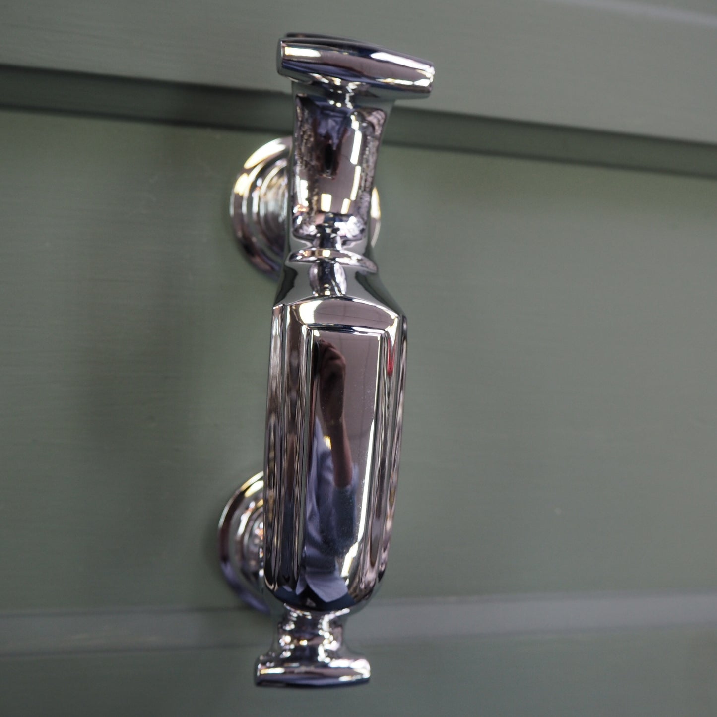 Polished chrome large doctors knocker