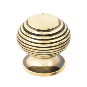 Aged brass beehive knob