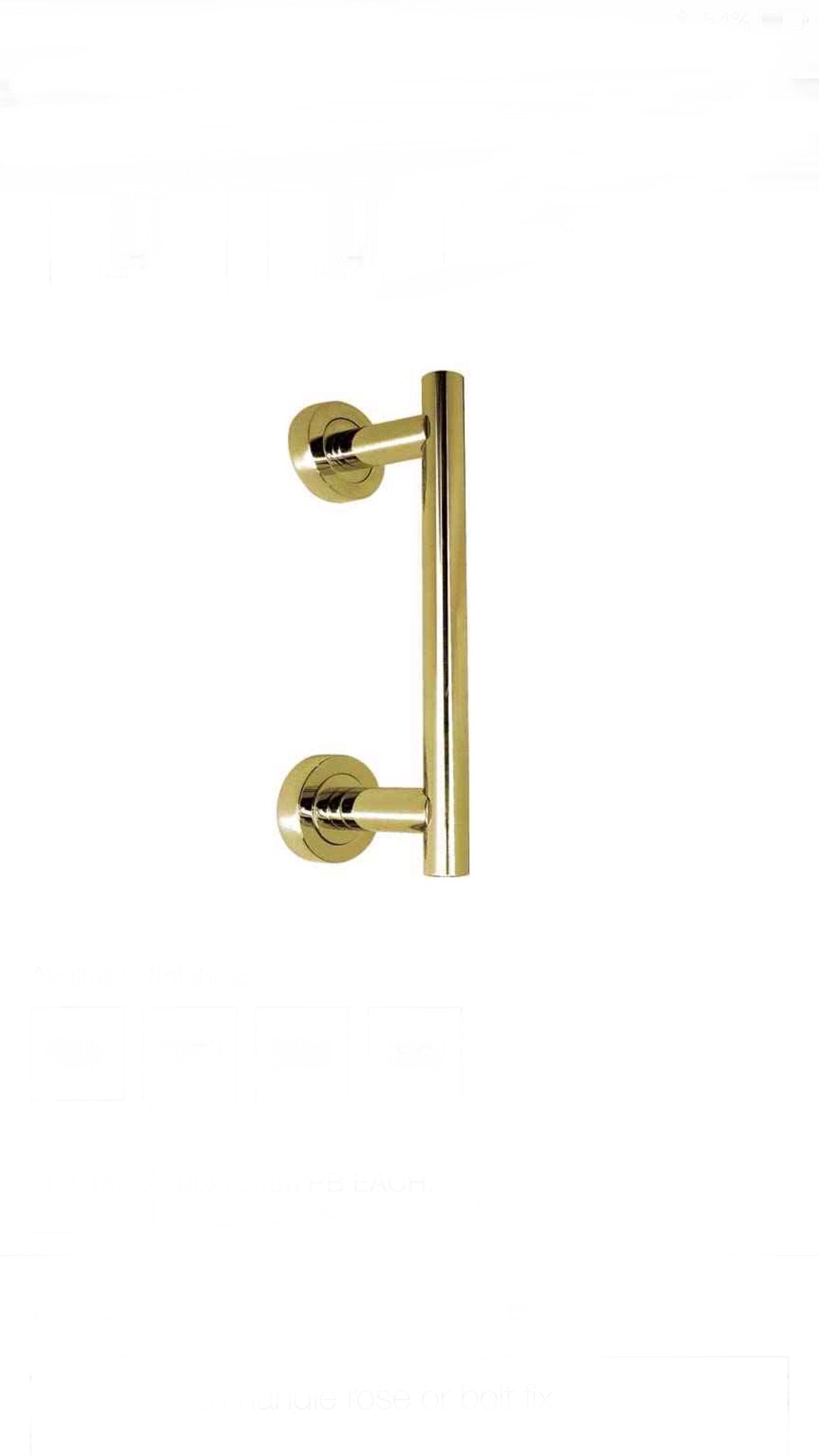 Polished brass pull handle