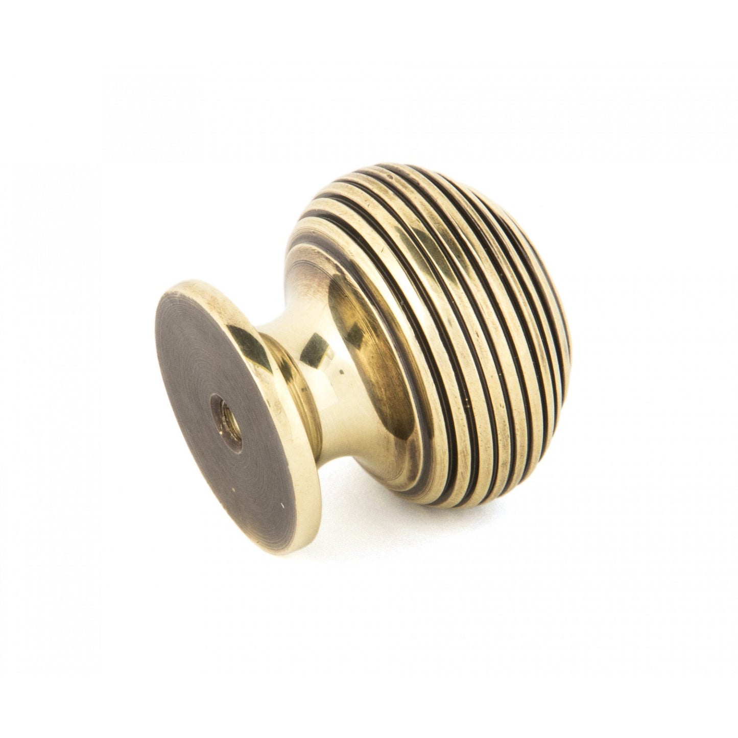 Aged brass beehive knob