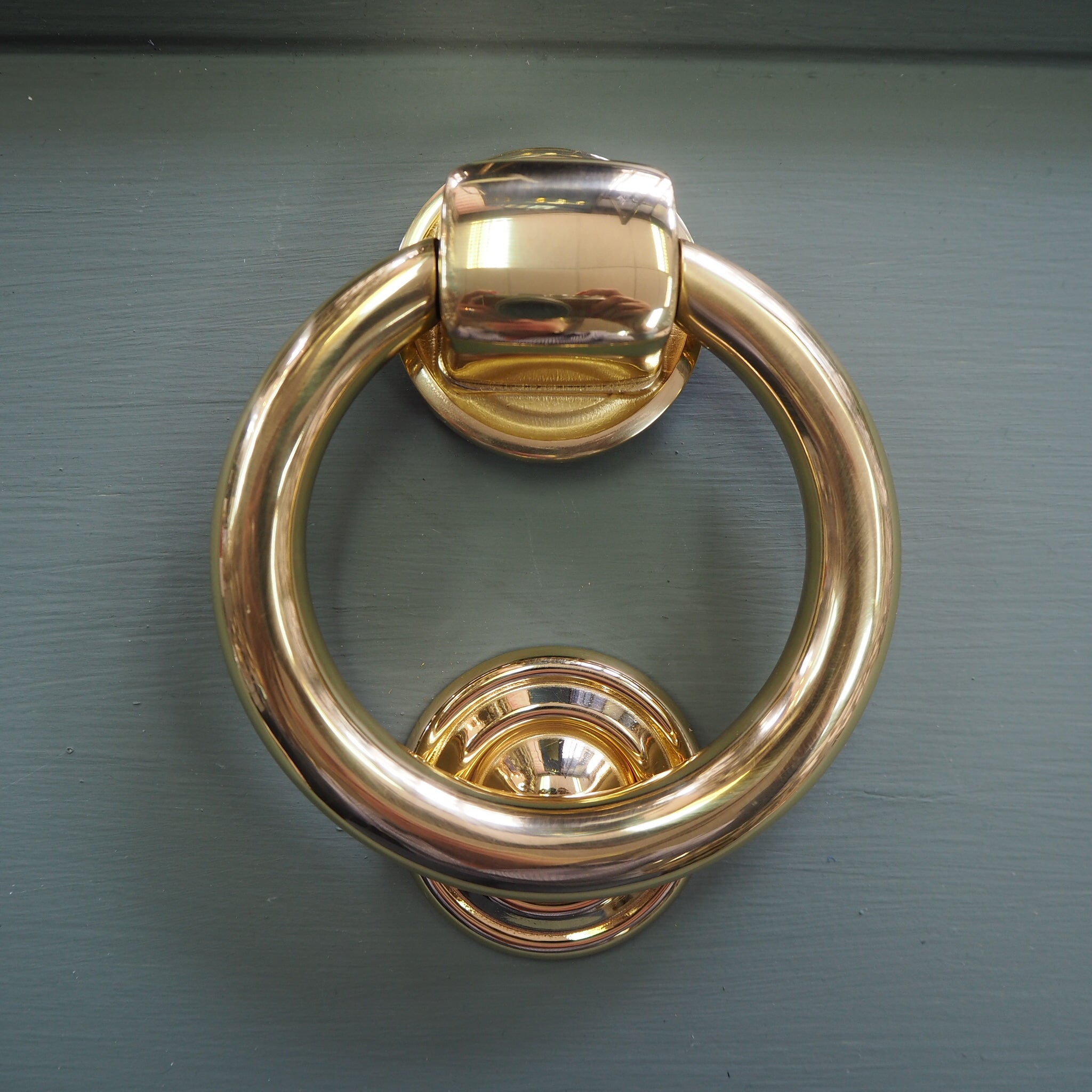 Polished brass ring knocker
