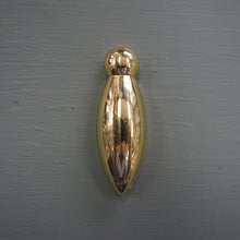 Load image into Gallery viewer, Polished brass tear drop escutcheon