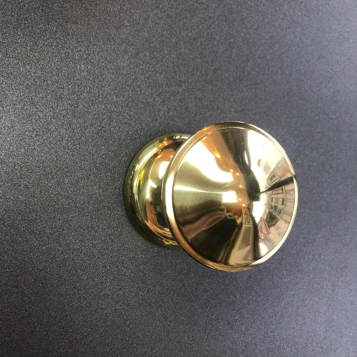 Polished Brass Round Centre Door Knob