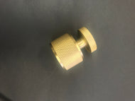 Piccadilly satin brass cabinet knob