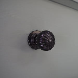 Black flower cabinet knob