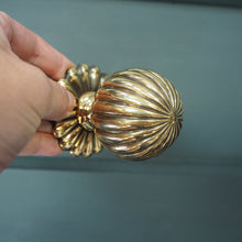 Load image into Gallery viewer, Aged brass flower mortice knob