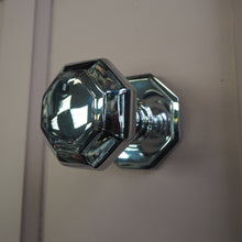 Load image into Gallery viewer, Octagonal polished chrome centre door knob