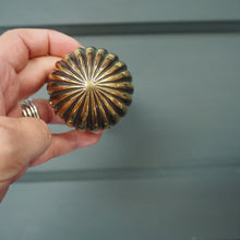 Load image into Gallery viewer, Aged brass flower mortice knob
