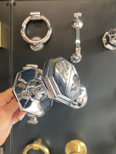 Load image into Gallery viewer, Flat octagonal centre door knob Polished Chrome