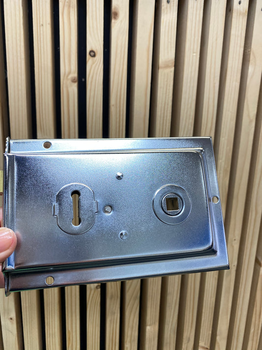 Matt silver rim lock