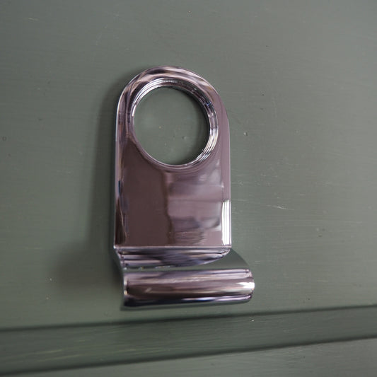 Polished chrome cylinder pull