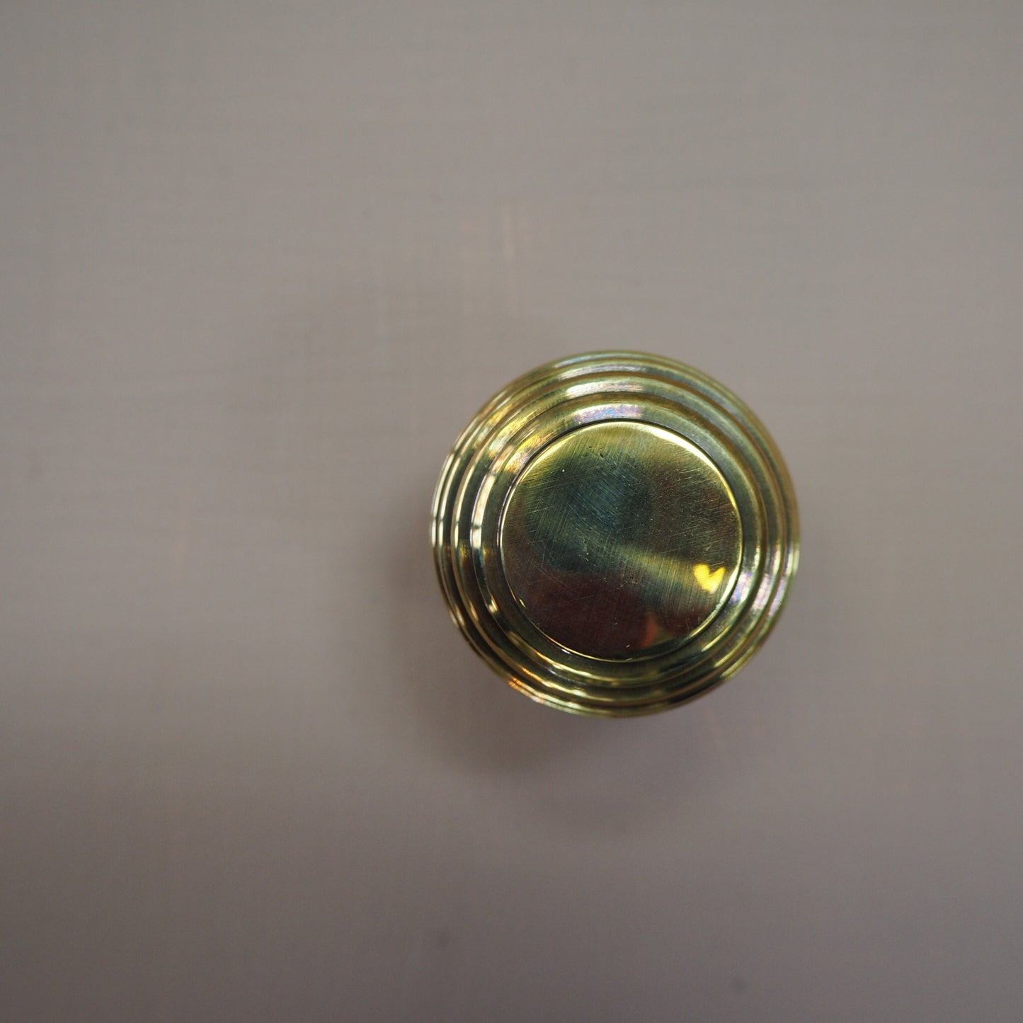 Aged brass beehive knob