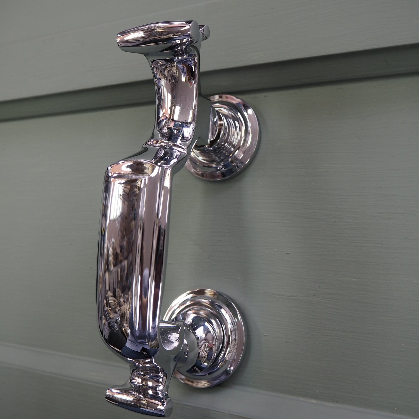 Polished chrome large doctors knocker