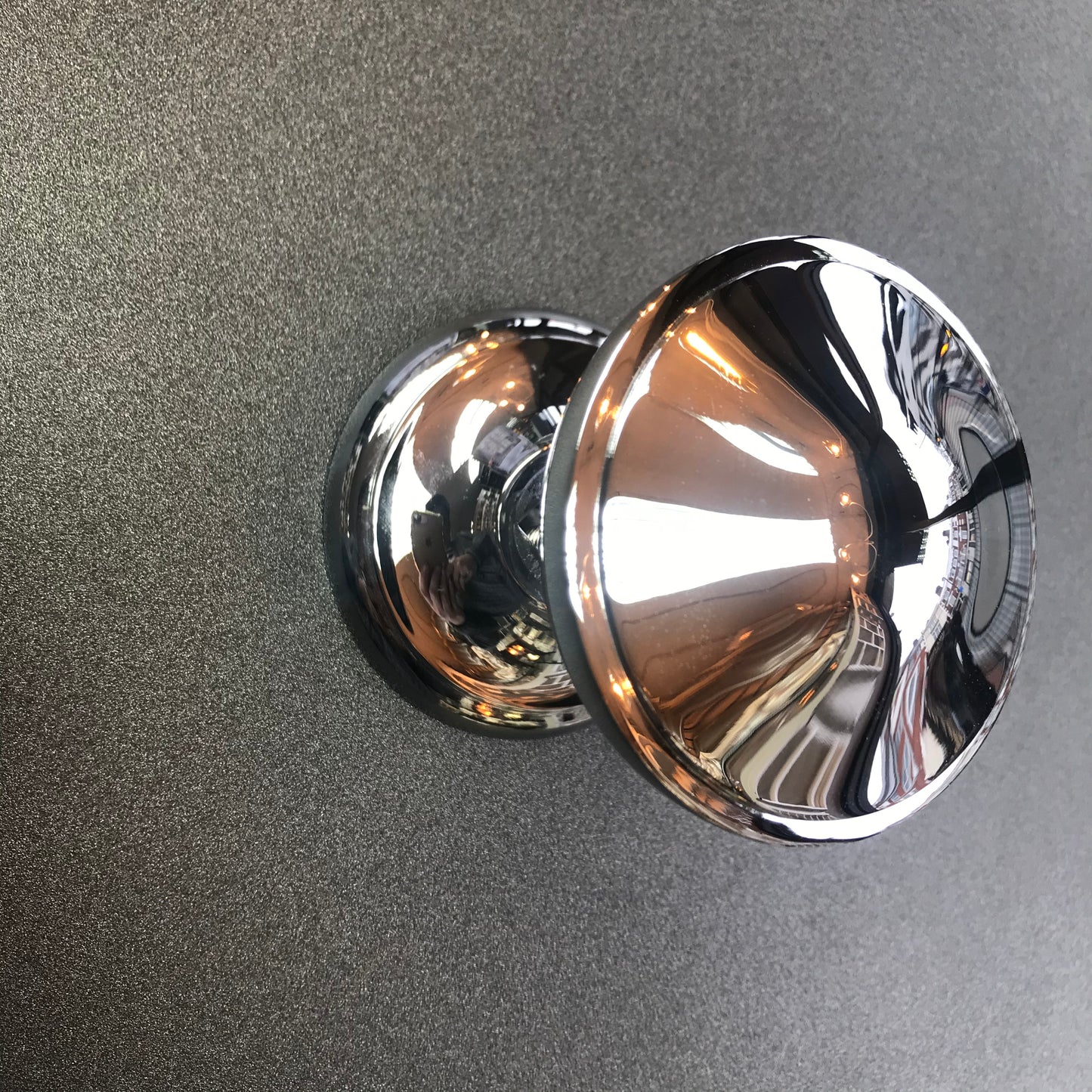 Polished Chrome Round Centre Door Knob